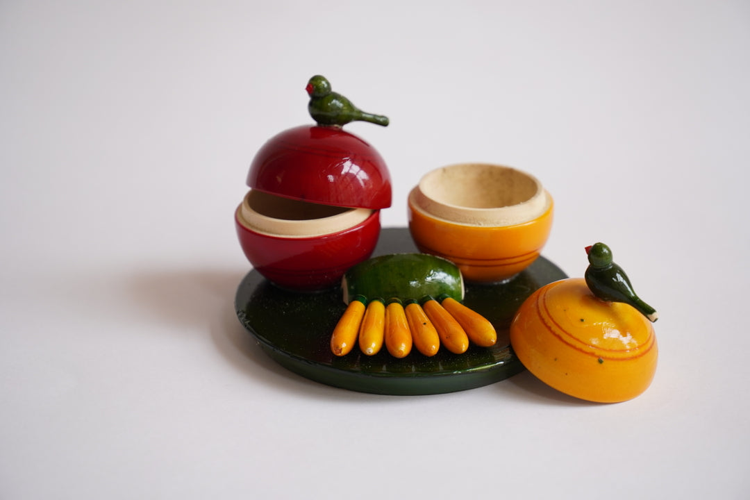 Haldi Kumkum Dabbi With Banana Leaves