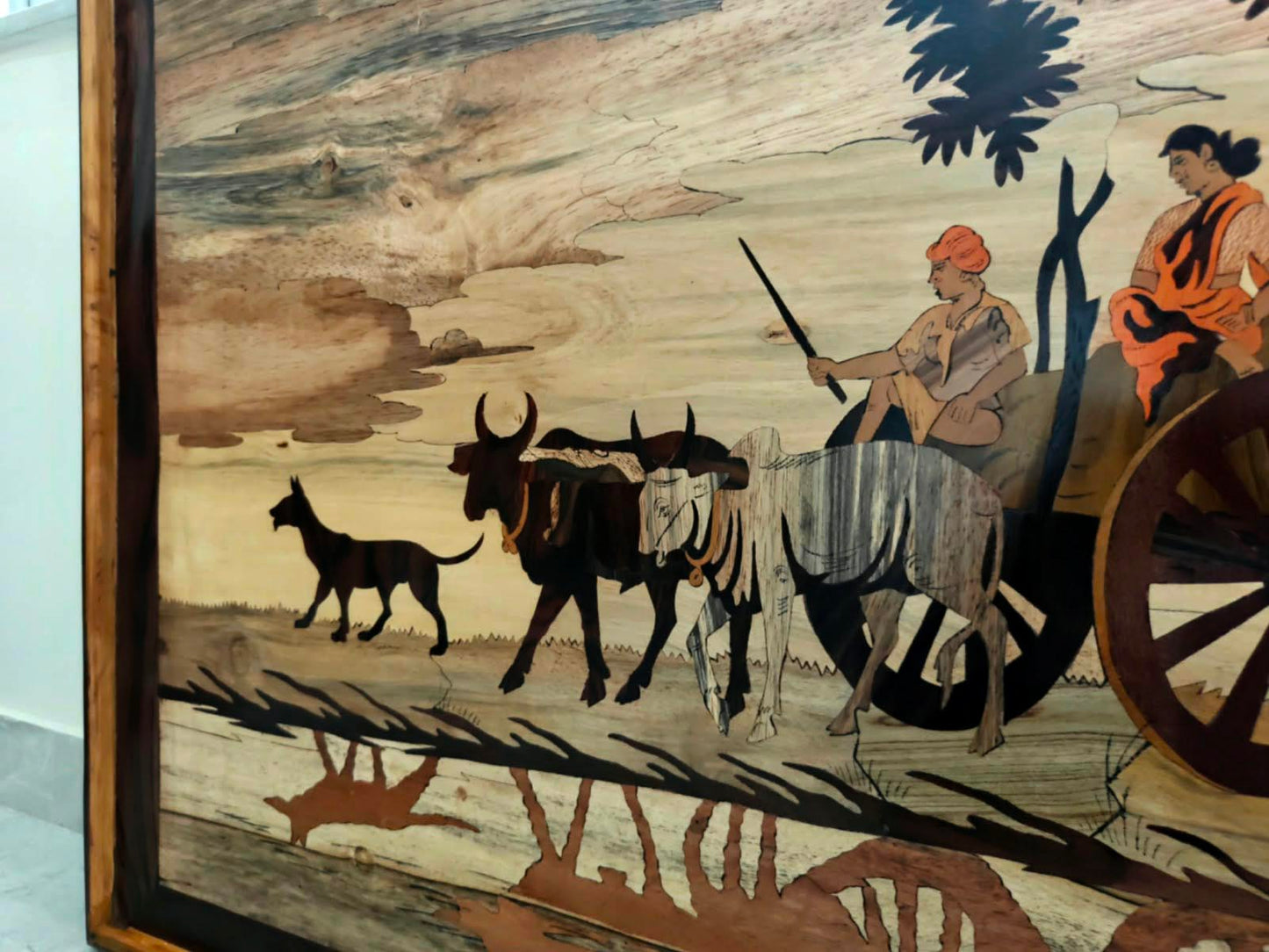 Traditional Indian Wooden Inlay Painting - 2D