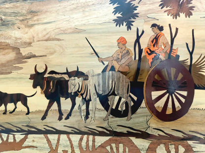 Traditional Indian Wooden Inlay Painting - 2D