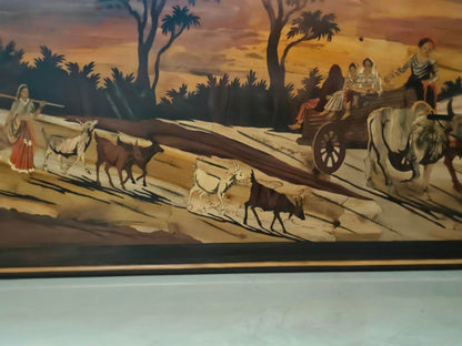 Traditional Indian Wooden Inlay painting- 2D