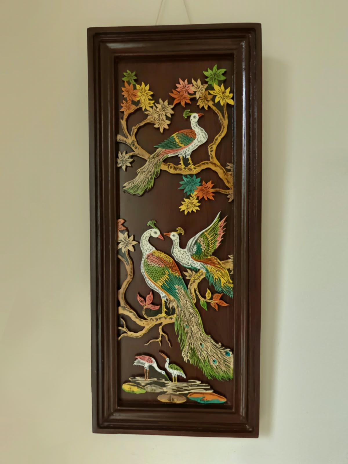 Traditional Indian Wooden Inlay Painting - 3D