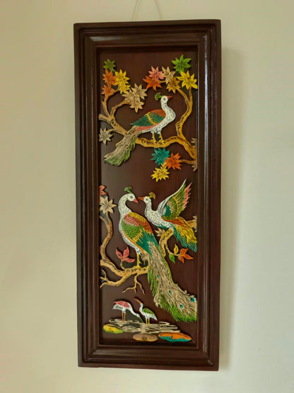 Traditional Indian Wooden Inlay Painting - 3D
