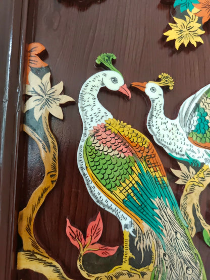 Traditional Indian Wooden Inlay Painting - 3D