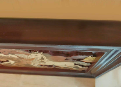 Traditional Indian Wooden Inlay Painting- 3D- Horses