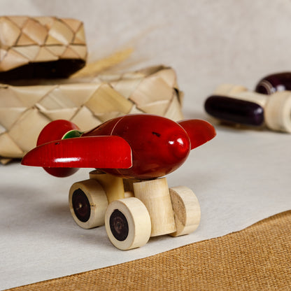 Handmade Wooden Aeroplane Car Toy