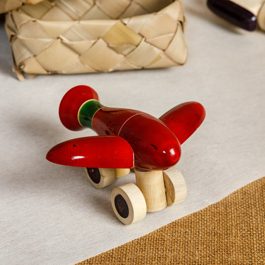 Handmade Wooden Aeroplane Car Toy