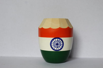 Coconut Pen Stand (India Flag)