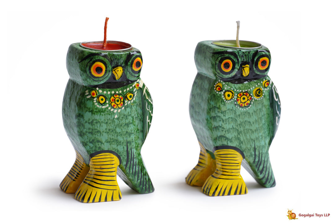 Owl Tea Light Candle Holder