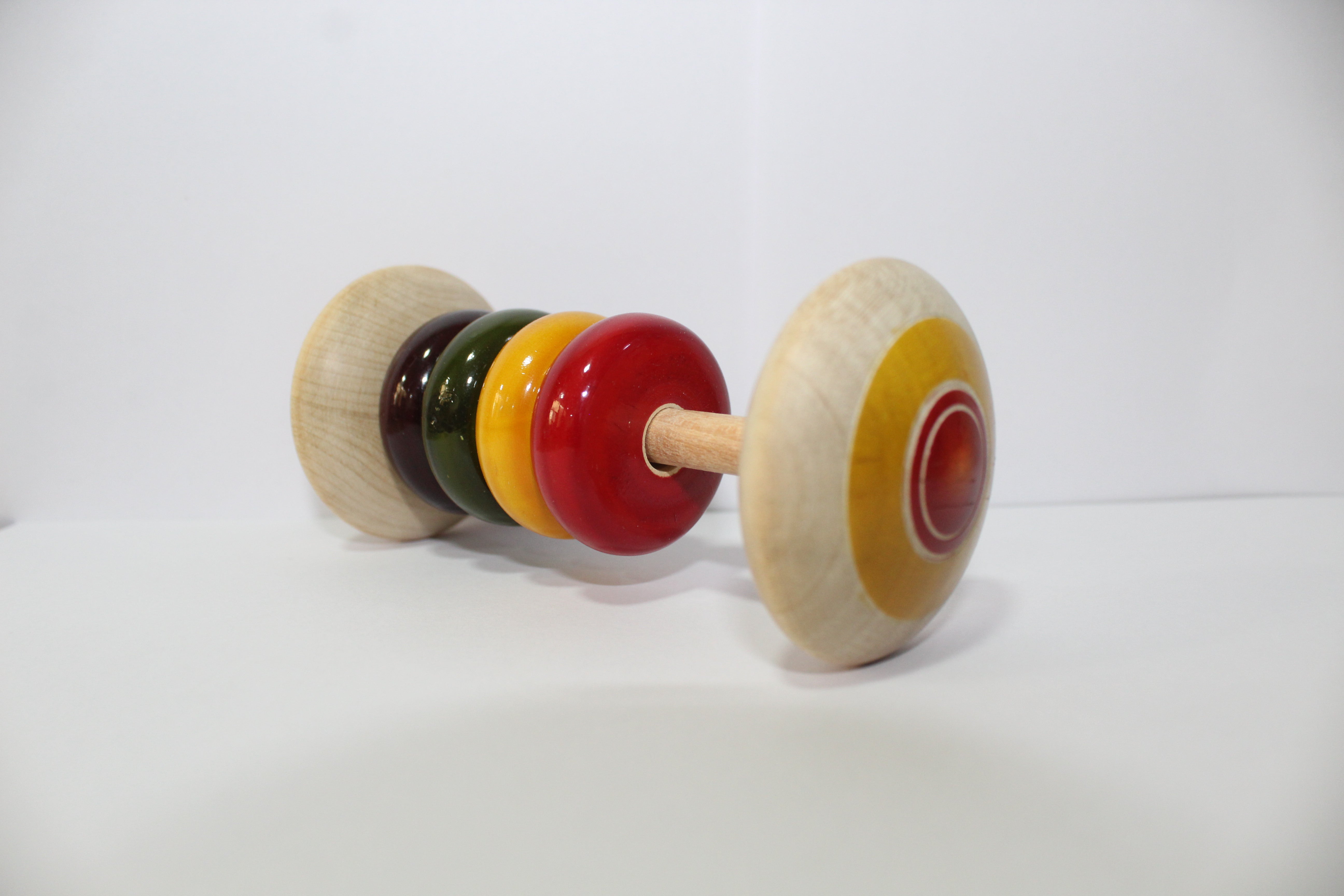 Matte Rattle Dumbell Rattle (Ivory Wood) – Gogalgai