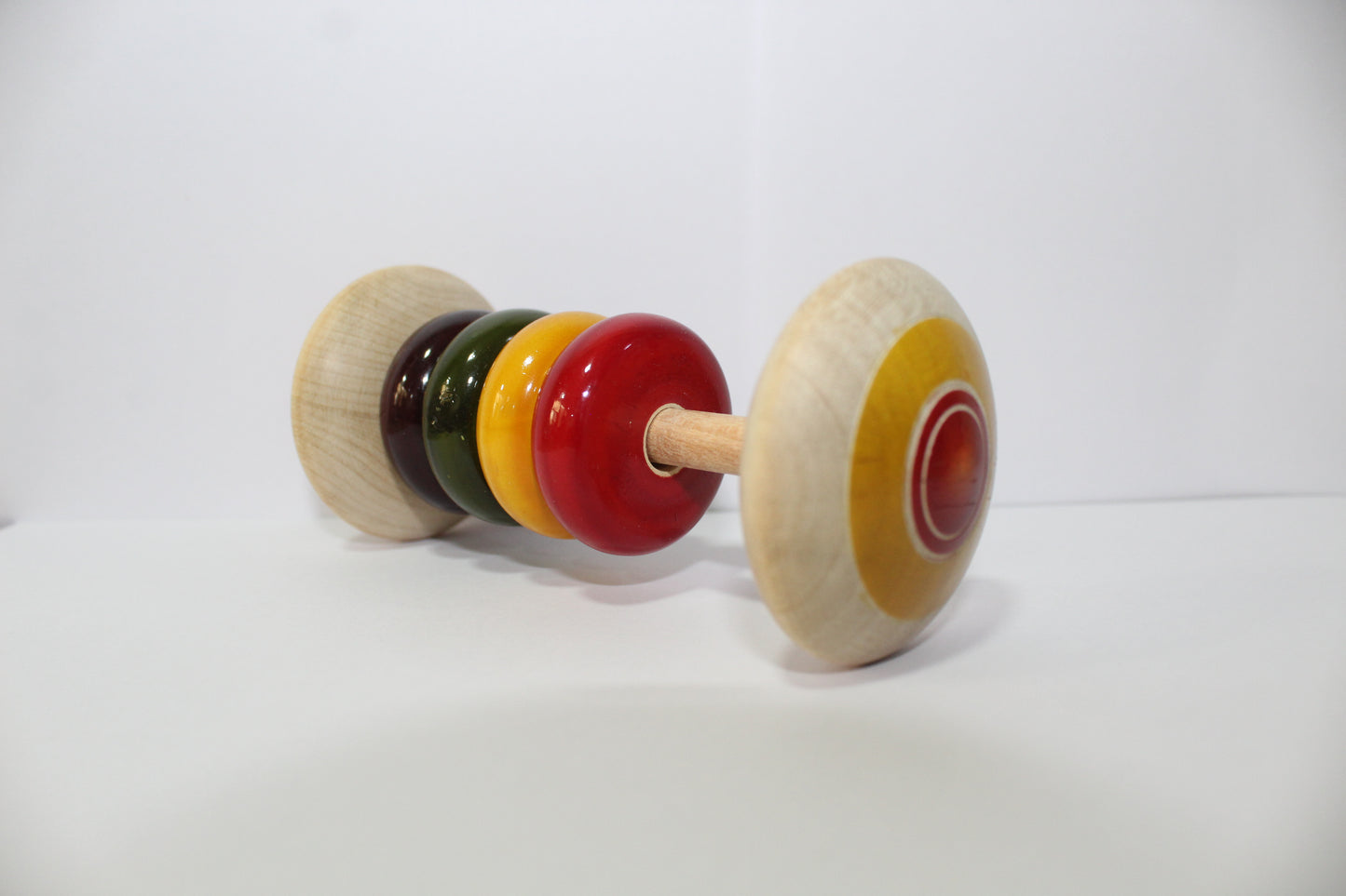 Dumbell Rattle (Ivory Wood)