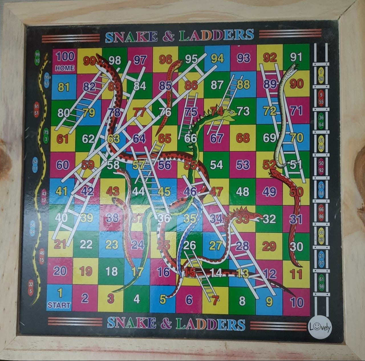 Snakes & Ladders cum Ludo (pine wood)