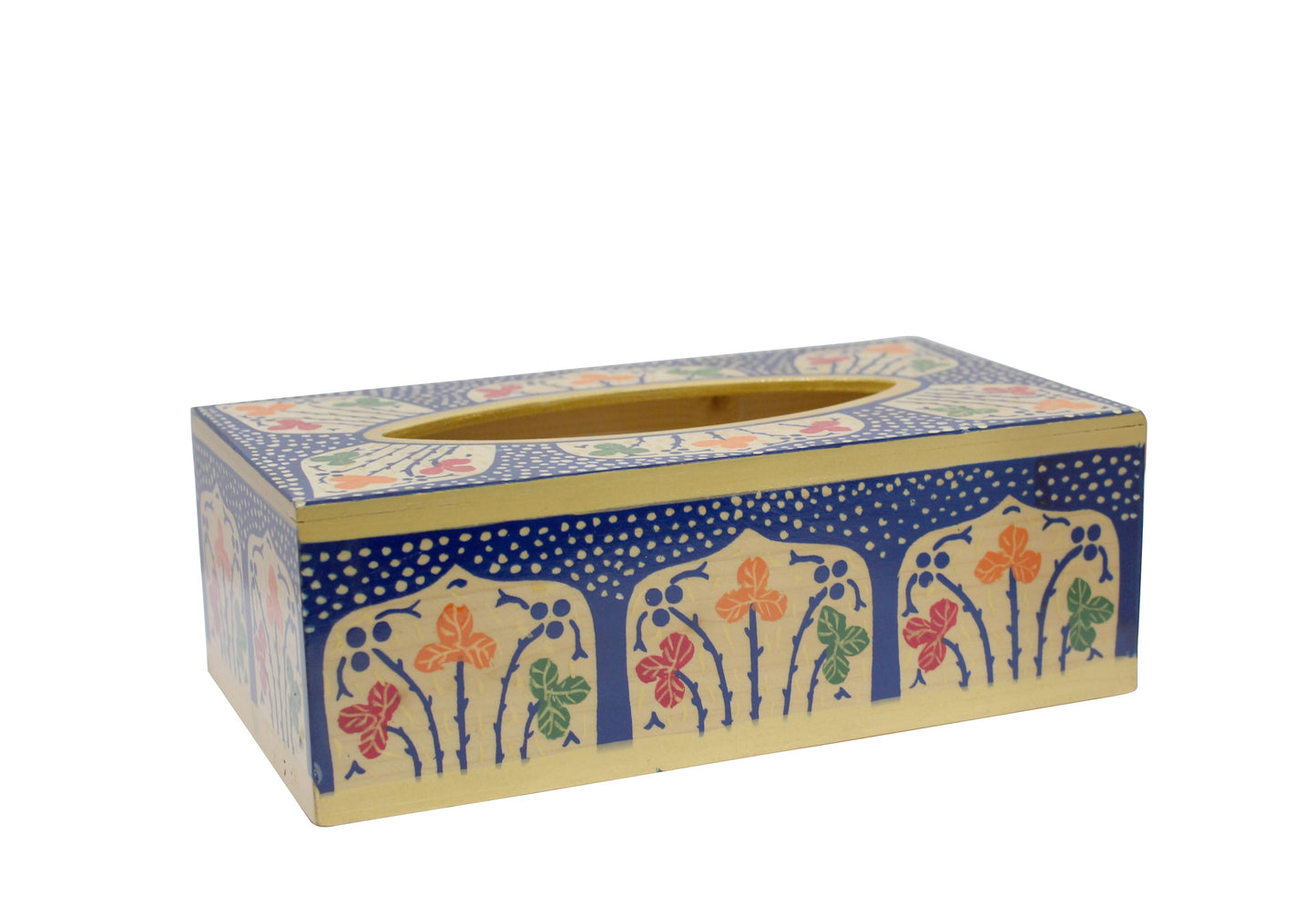 Beautiful hand crafted wooden tissue holder box