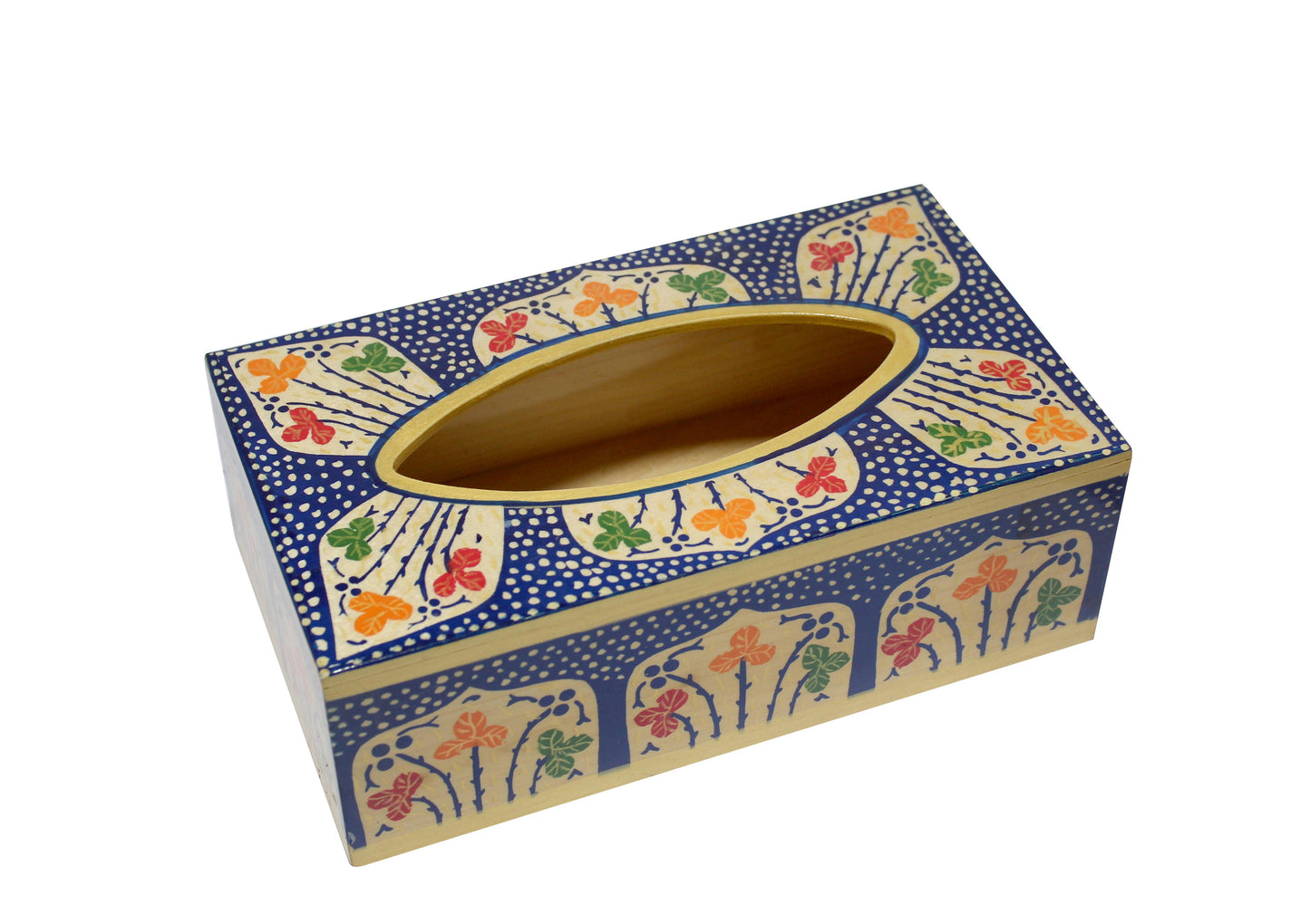 Beautiful hand crafted wooden tissue holder box